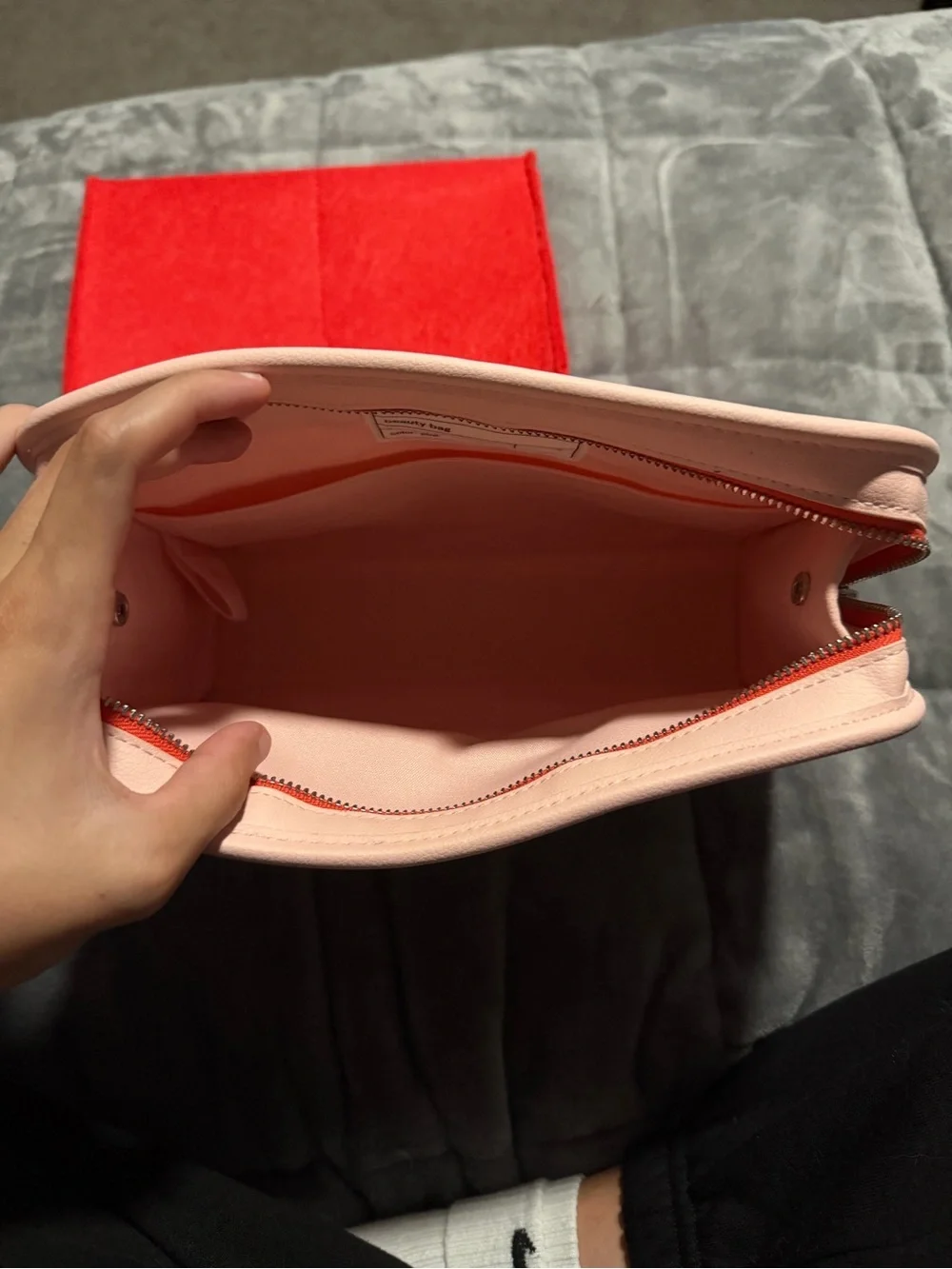Glossier Pink Canvas Makeup Bag